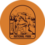 Outline Badge Utah National Park Emblem Vintage Sticker