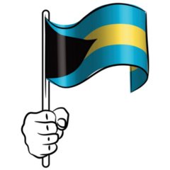 Outline Bahama Flag Sticker