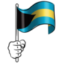 Outline Bahama Flag Sticker