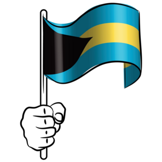 Outline Bahama Flag Sticker