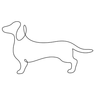Outline Dachshund Sticker