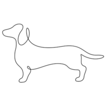 Outline Dachshund Sticker