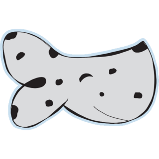 Outline Dalmatian Blue Sticker