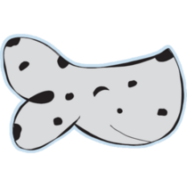 Outline Dalmatian Blue Sticker