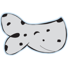 Outline Dalmatian Blue Sticker