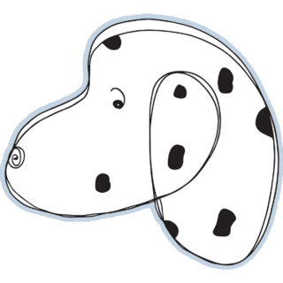 Outline Dalmatian Head Sticker