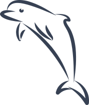 Outline Dolphin Sticker