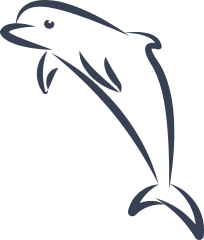 Outline Dolphin Sticker