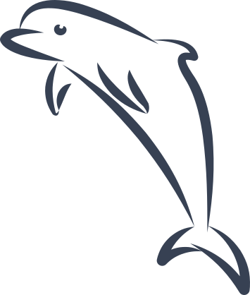 Outline Dolphin Sticker