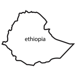 Outline Ethiopia Sticker