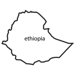 Outline Ethiopia Sticker