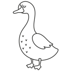 Outline Goose Sticker