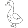 Outline Goose Sticker