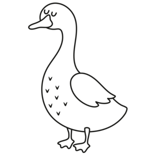 Outline Goose Sticker