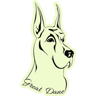 Outline Great Dane Sticker