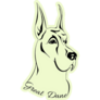 Outline Great Dane Sticker