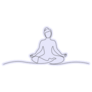 Outline Lotus Pose Yoga Sticker