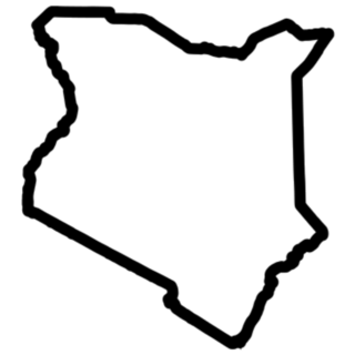 Outline Map Of Kenya Sticker