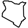 Outline Map Of Kenya Sticker