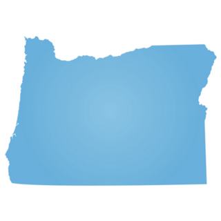 Outline Map Of Oregon State Sticker
