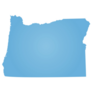 Outline Map Of Oregon State Sticker
