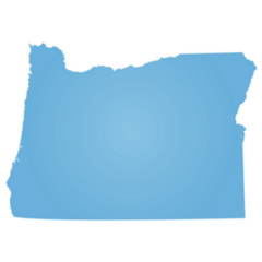 Outline Map Of Oregon State Sticker