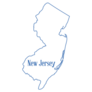 Outline Map Of The State Of New Jersey Sticker
