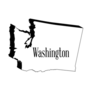 Outline Map Of The State Of Washington Lettering Sticker