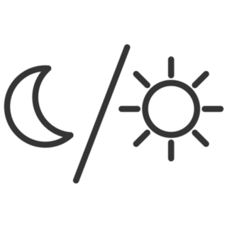 Outline Moon And Sun Icon Sticker