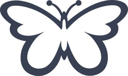 Outline Of A Butterfly Sticker