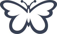 Outline Of A Butterfly Sticker