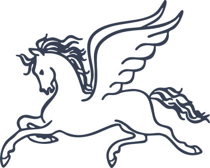 Outline Of A Pegasus Flying Horse Sticker