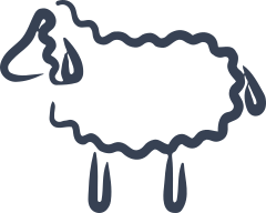 Outline Of A Sheep Lamb Sticker