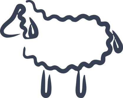 Outline Of A Sheep Lamb Sticker