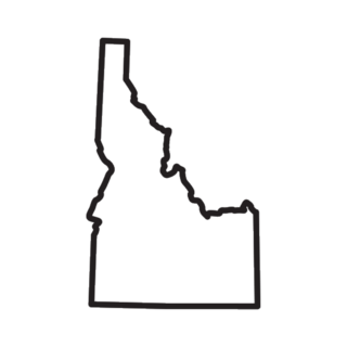 Outline Of Idaho Map Sticker