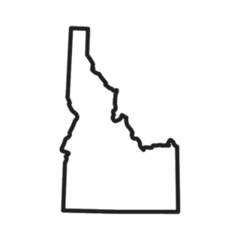 Outline Of Idaho Map Sticker