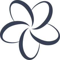 Outline Of Plumeria Flower Sticker