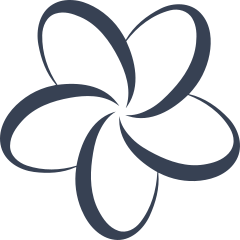 Outline Of Plumeria Flower Sticker