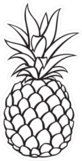 Outline Of Tropical Pineapple Sticker