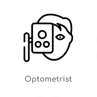 Outline Optometrist Icon Sticker