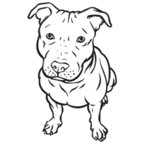 Outline Pit Bull Sticker