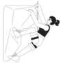Outline Rock Climbing Sticker
