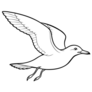 Outline Seagull Sticker