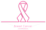 Outlined Breast Cancer Awareness Ribbon Sticker