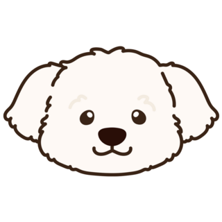 Outlined Maltese Face Sticker