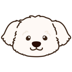 Outlined Maltese Face Sticker