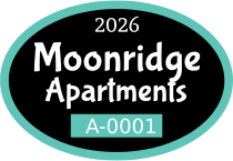 Oval Apartment Parking Permit Stickers