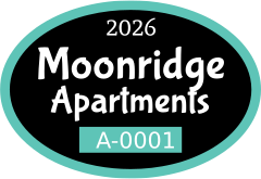 Oval Apartment Parking Permit Stickers