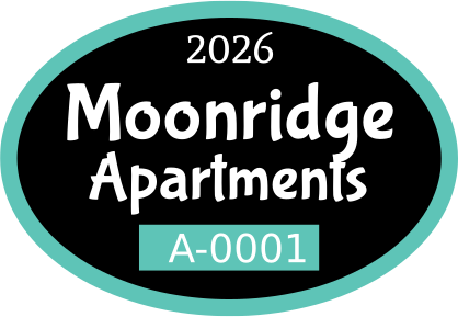 Oval Apartment Parking Permit Stickers