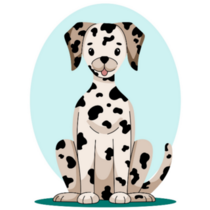 Oval Dalmatian Sticker